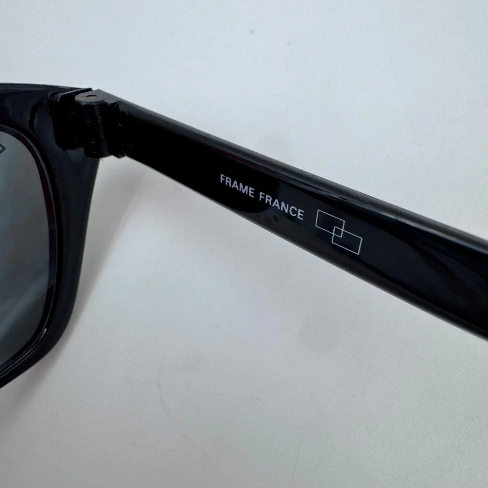 Vintage 60s/70s Black Diamond Sunglasses Frame France Black Wayfarer